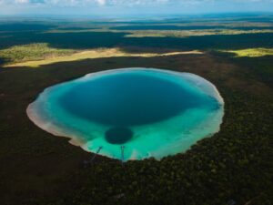 Aerial View of a Lake