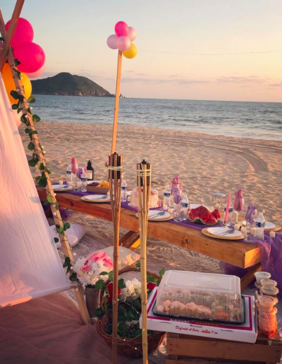 Cena Romantica en Playa del Carmen
